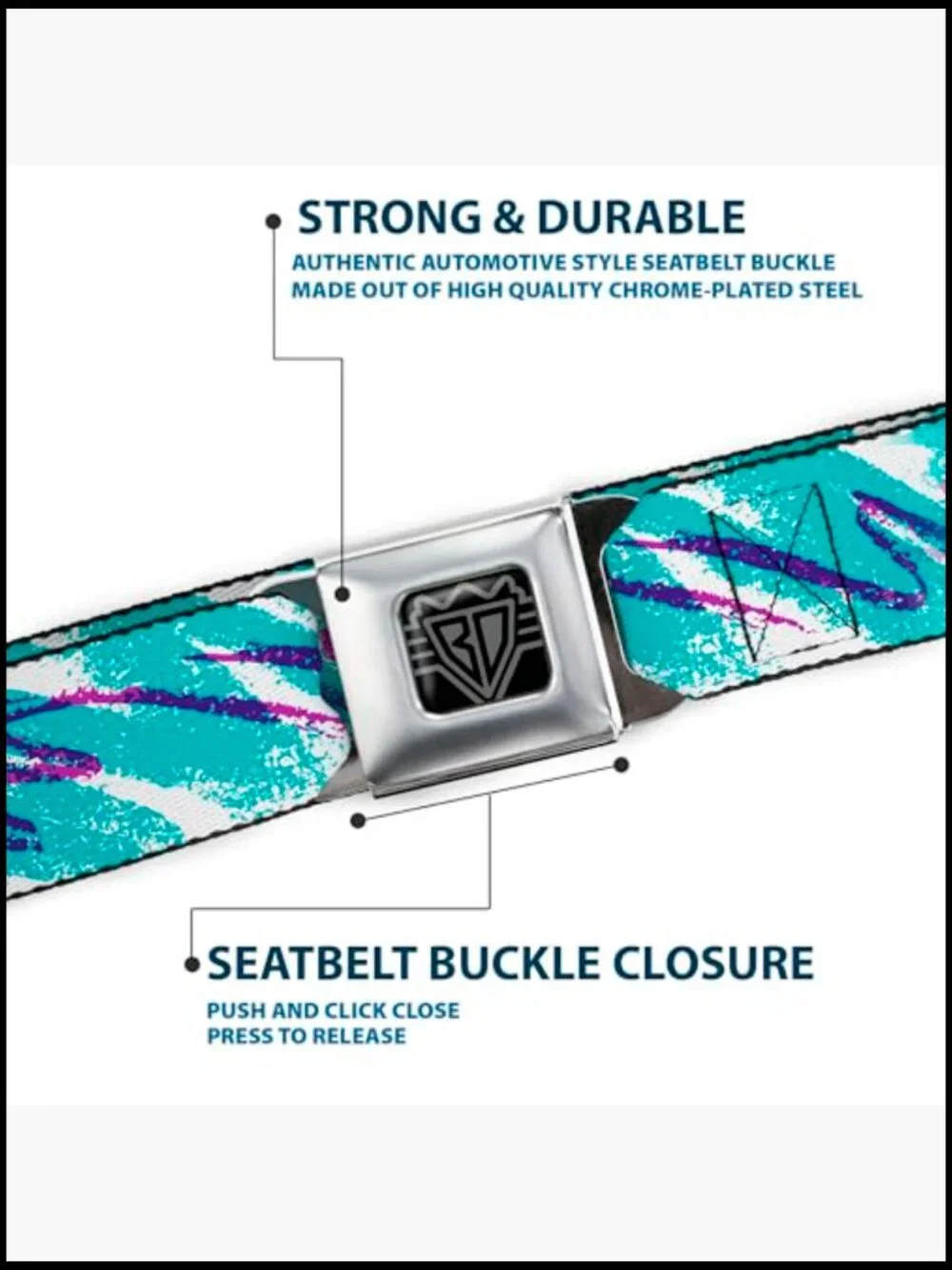 Kids Adjustable Seatbelt Belt Polyester Push Button Closure